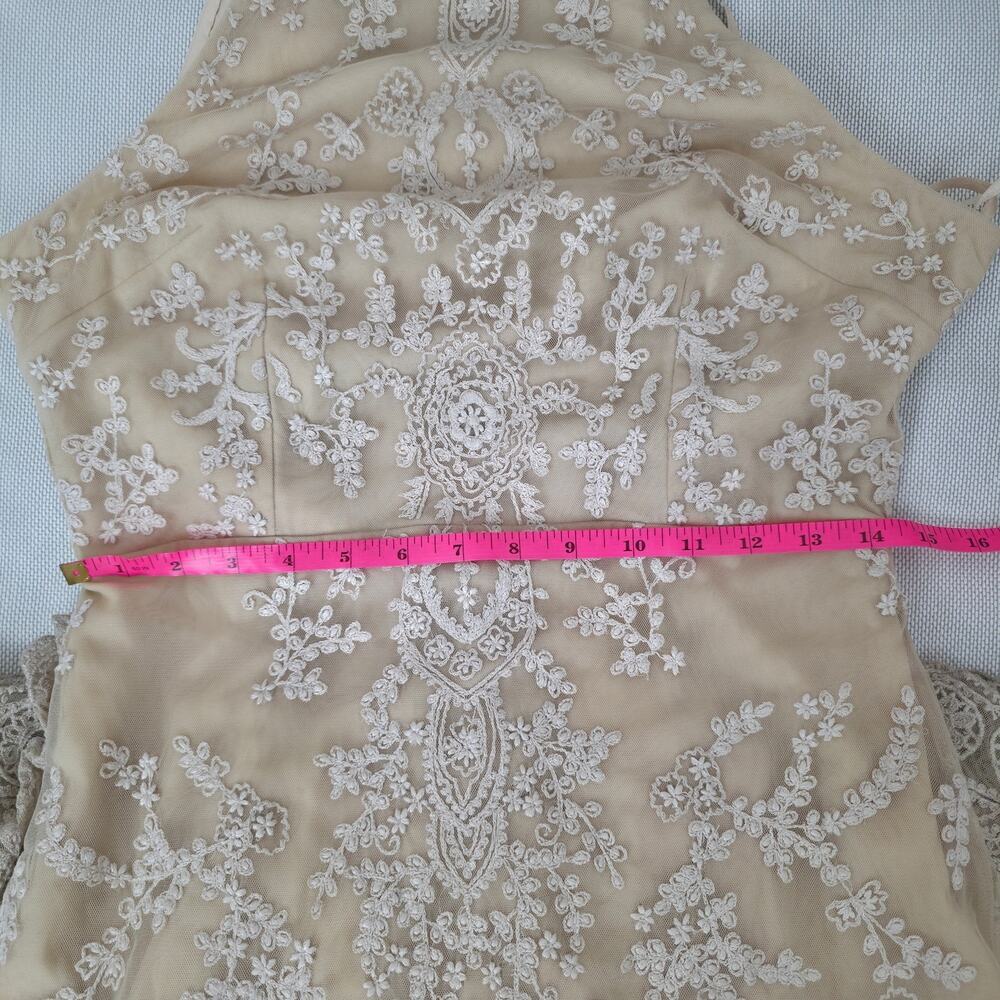BHLDN Daisy Lace Halter Open Back Wedding Gown Champagne 10 NWT PRICE DROP - Picture 13 of 16